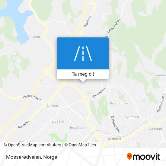 Mosserødveien kart