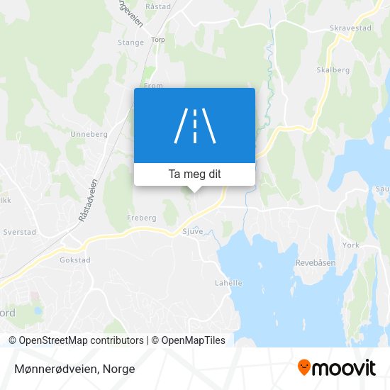 Mønnerødveien kart