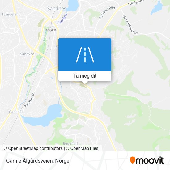 Gamle Ålgårdsveien kart