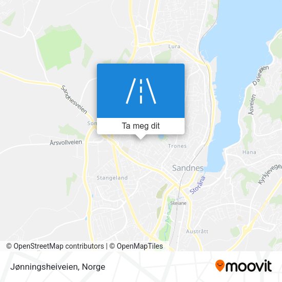 Jønningsheiveien kart