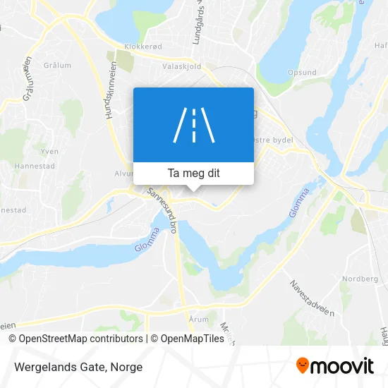Wergelands Gate kart