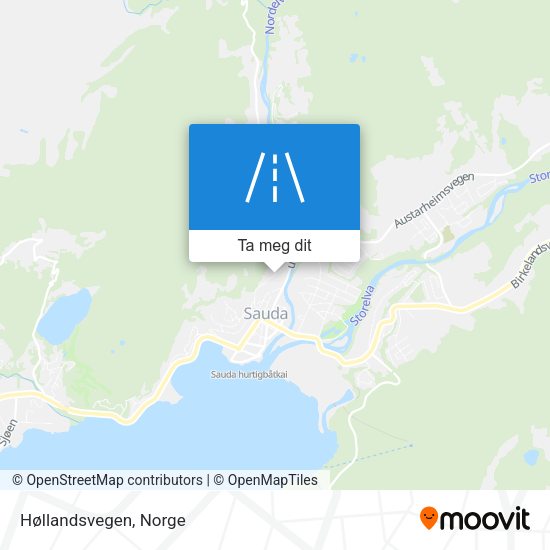 Høllandsvegen kart