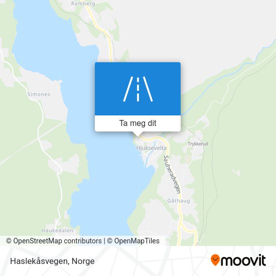 Haslekåsvegen kart