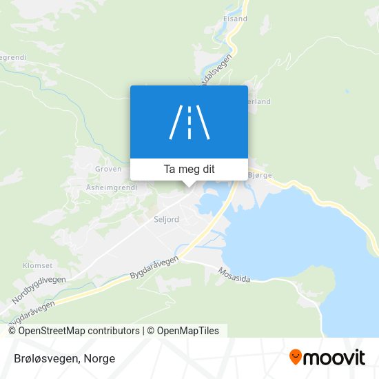 Brøløsvegen kart