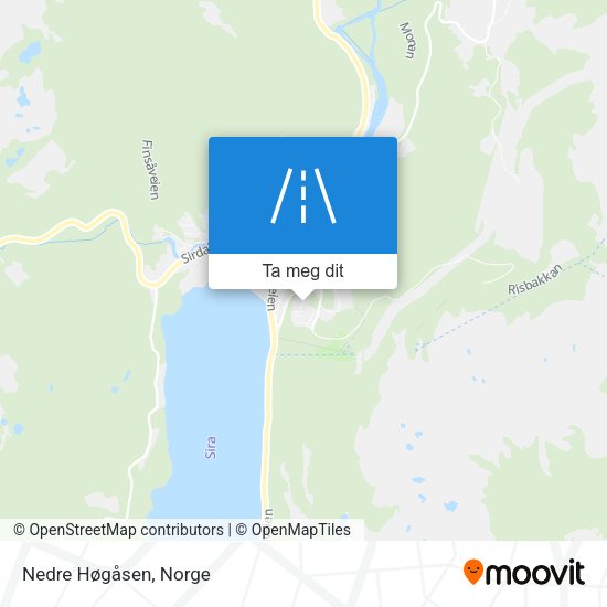 Nedre Høgåsen kart
