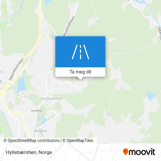 Hyllebærstien kart