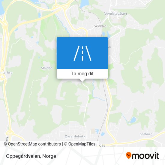 Oppegårdveien kart