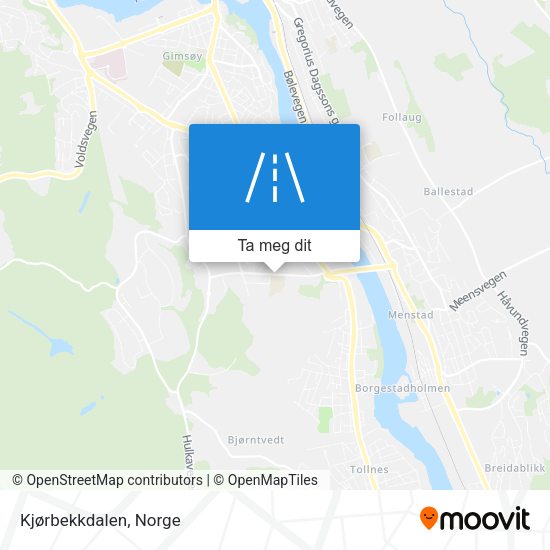 Kjørbekkdalen kart