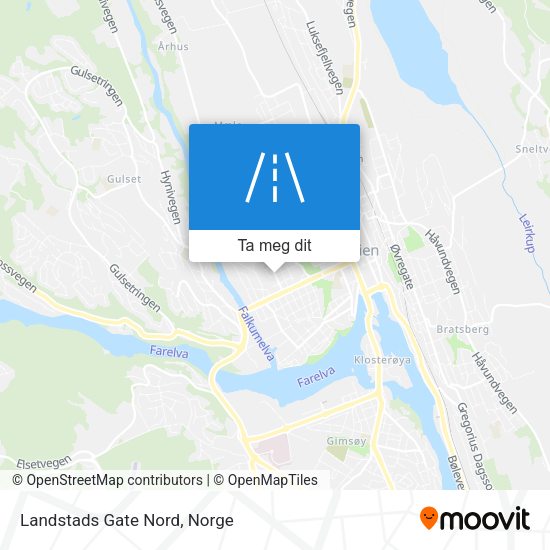 Landstads Gate Nord kart