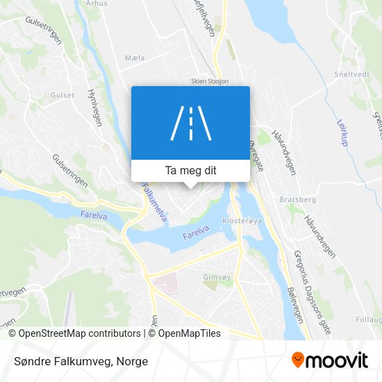 Søndre Falkumveg kart