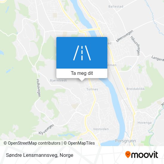 Søndre Lensmannsveg kart