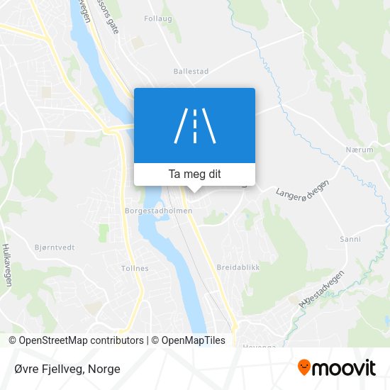 Øvre Fjellveg kart