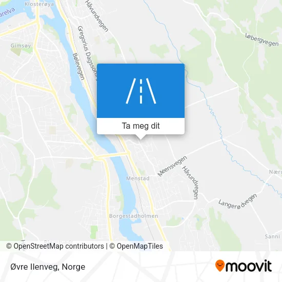 Øvre Ilenveg kart