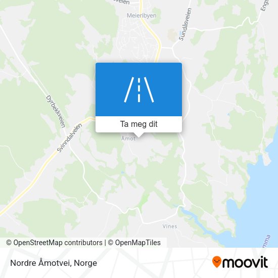 Nordre Åmotvei kart