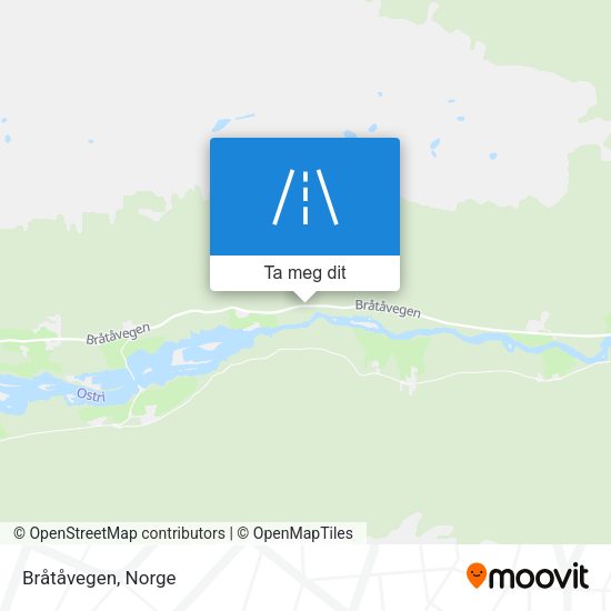 Bråtåvegen kart