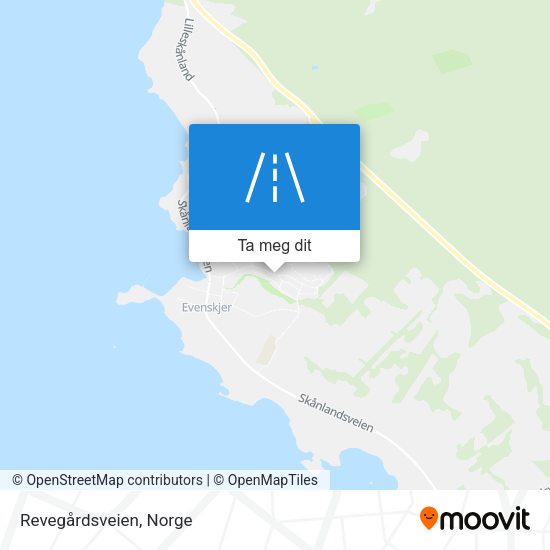 Revegårdsveien kart