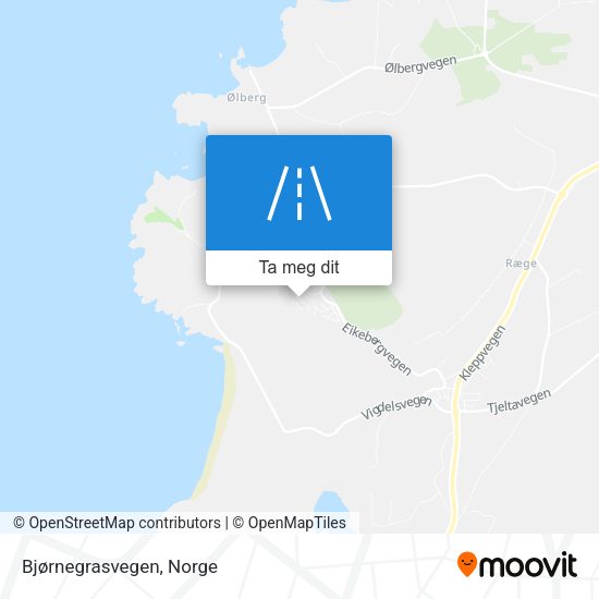 Bjørnegrasvegen kart
