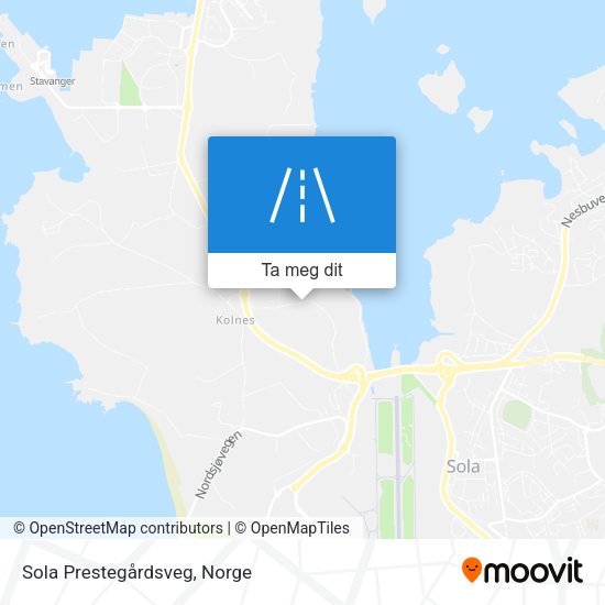 Sola Prestegårdsveg kart
