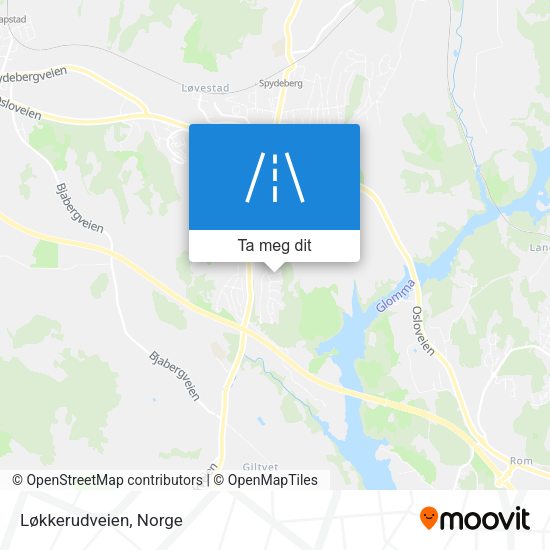 Løkkerudveien kart