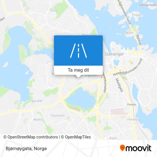 Bjørnøygata kart