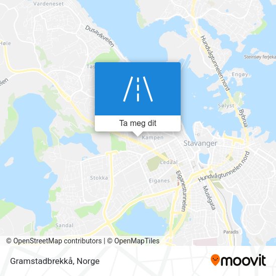 Gramstadbrekkå kart