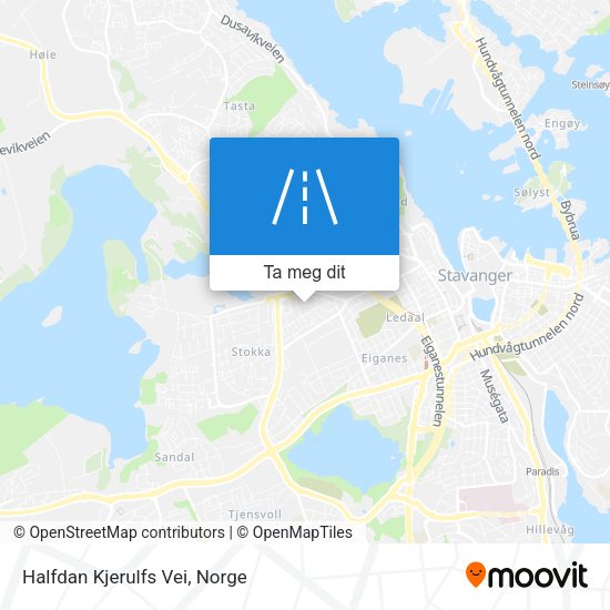 Halfdan Kjerulfs Vei kart