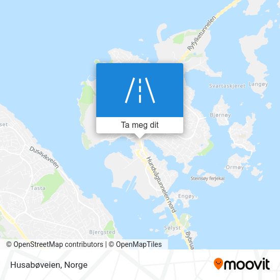 Husabøveien kart