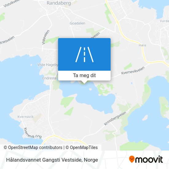 Hålandsvannet Gangsti Vestside kart