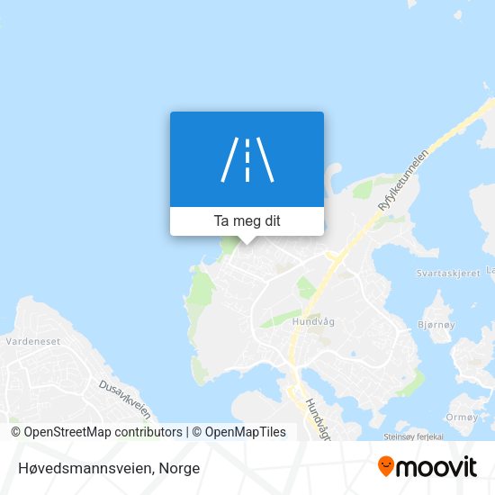 Høvedsmannsveien kart