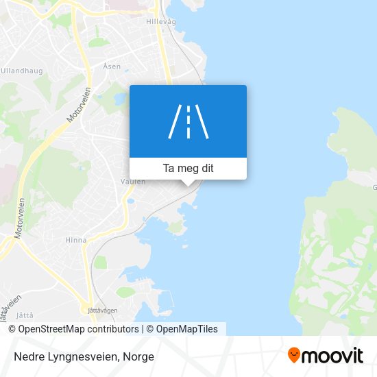 Nedre Lyngnesveien kart