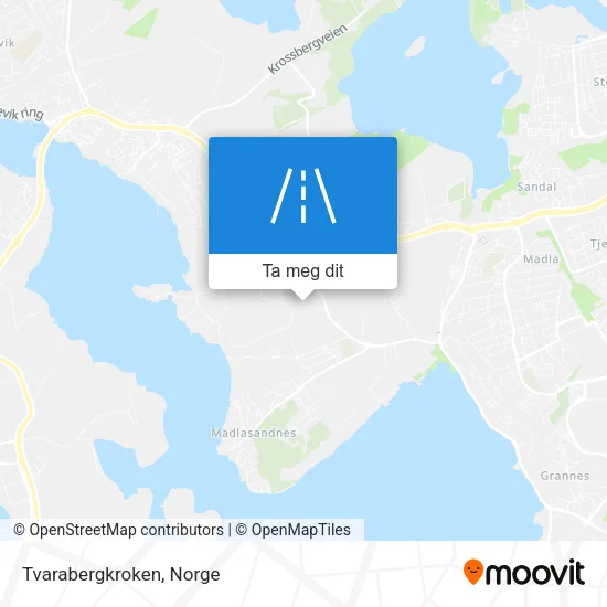 Tvarabergkroken kart