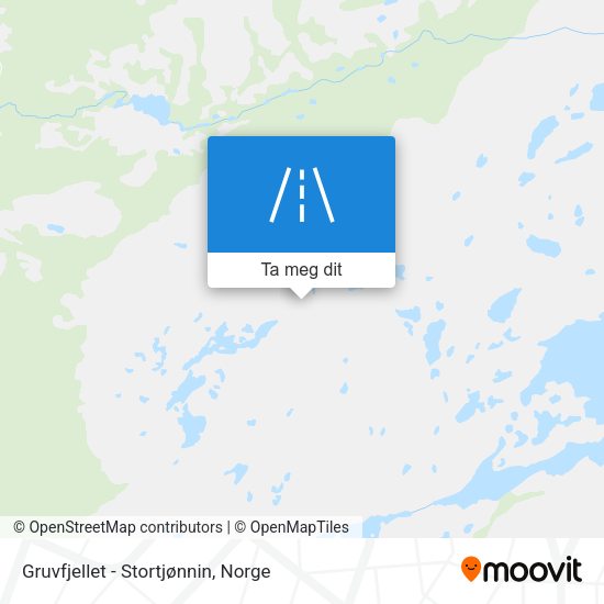 Gruvfjellet - Stortjønnin kart