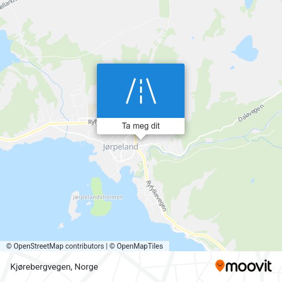Kjørebergvegen kart