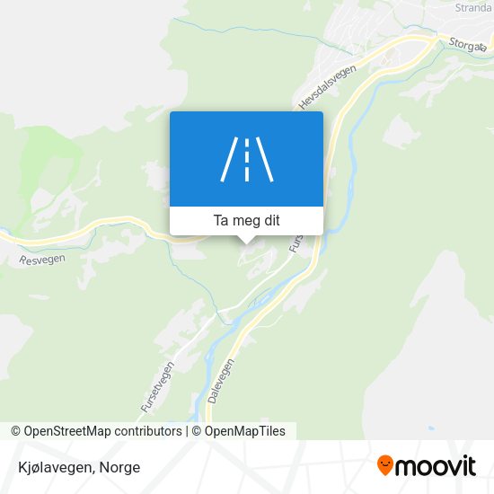 Kjølavegen kart