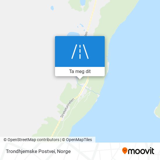 Trondhjemske Postvei kart
