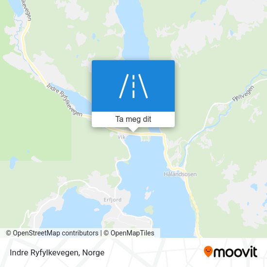 Indre Ryfylkevegen kart