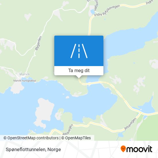 Spøneflottunnelen kart