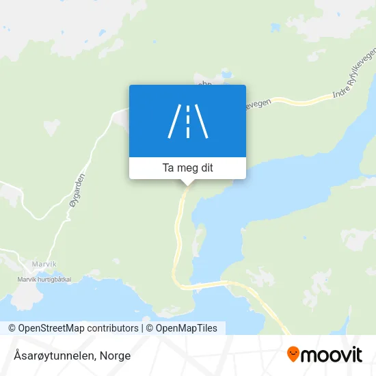 Åsarøytunnelen kart