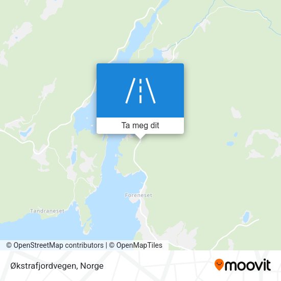 Økstrafjordvegen kart