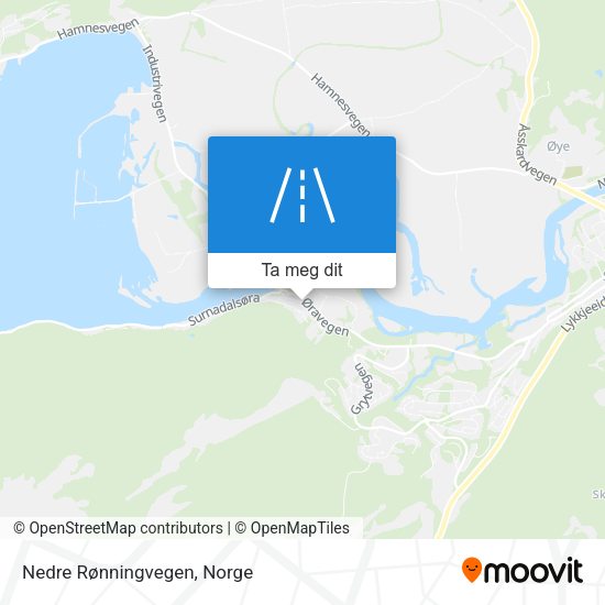 Nedre Rønningvegen kart