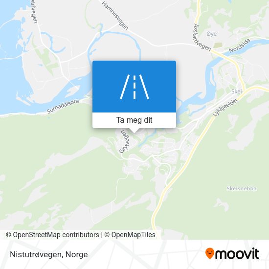 Nistutrøvegen kart