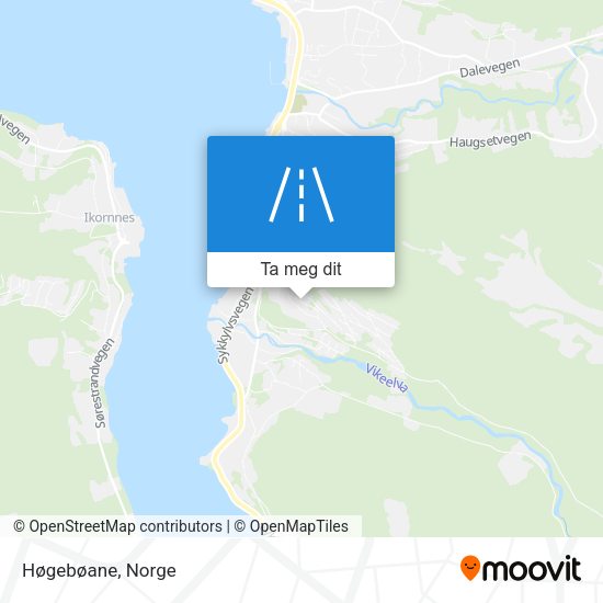 Høgebøane kart