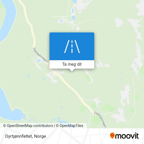 Dyrtjønnfeltet kart