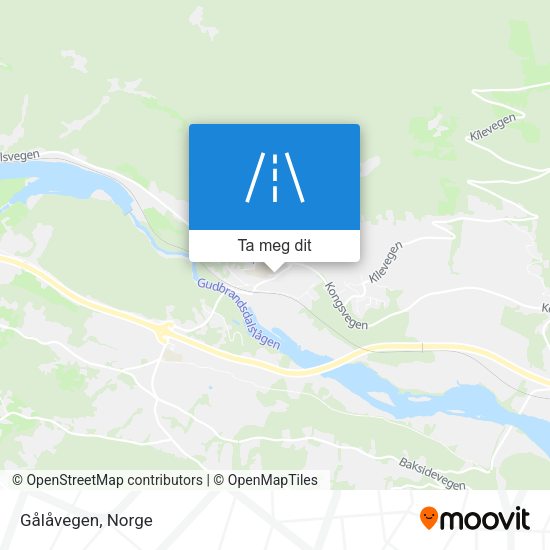 Gålåvegen kart
