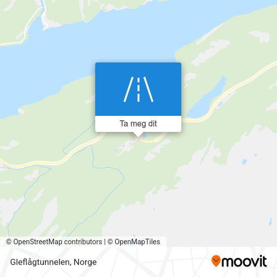 Gleflågtunnelen kart