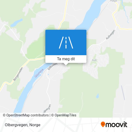 Olbergvegen kart