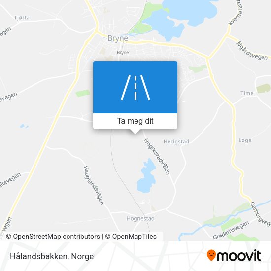 Hålandsbakken kart