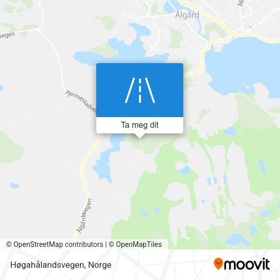 Høgahålandsvegen kart