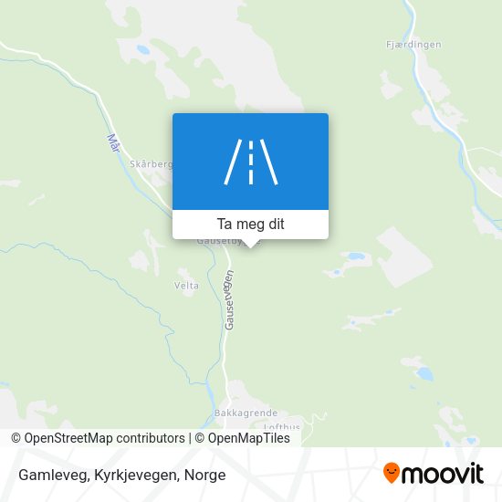 Gamleveg, Kyrkjevegen kart