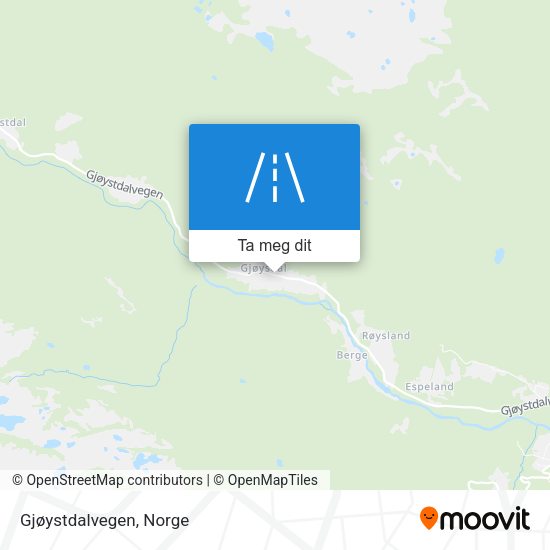 Gjøystdalvegen kart